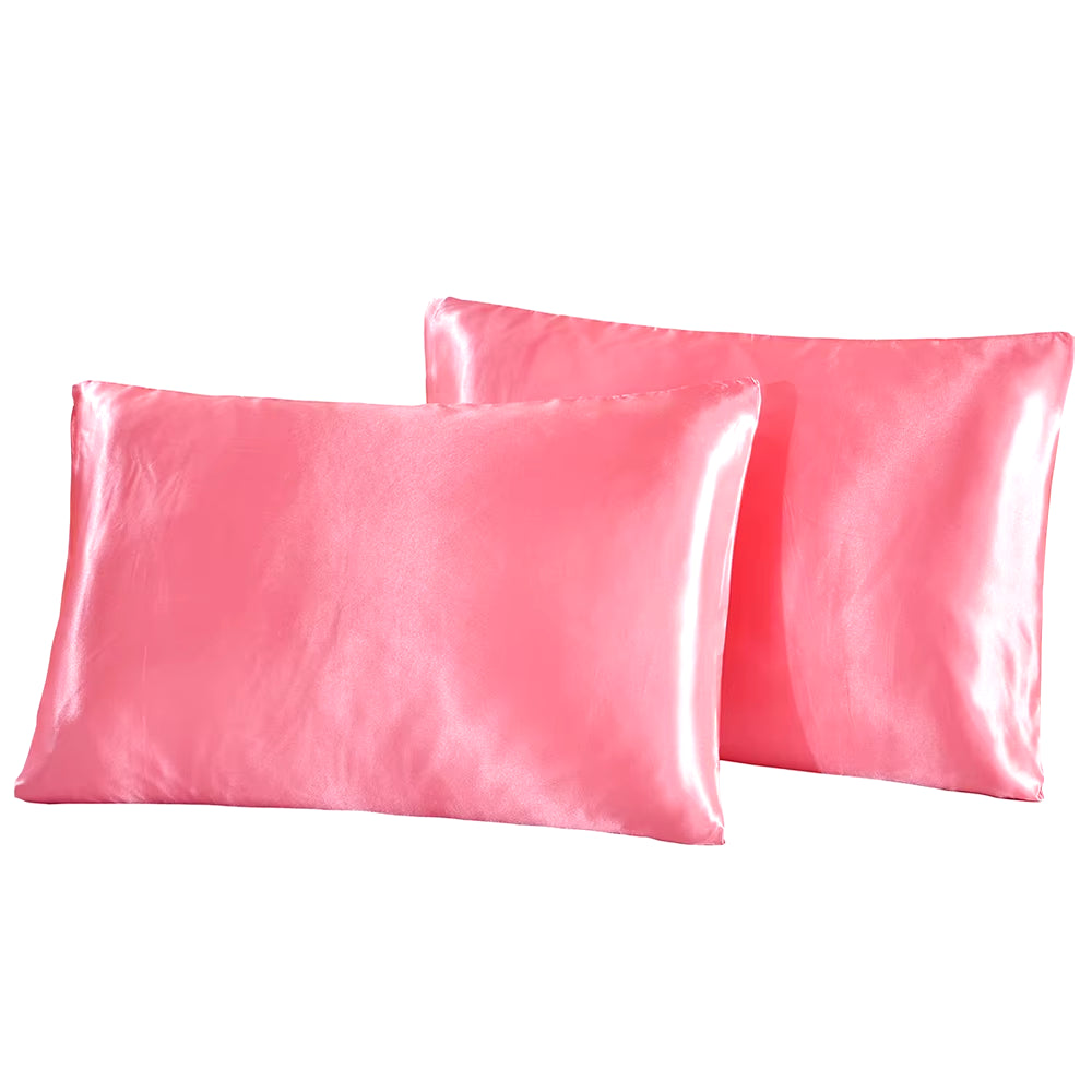 1Pc Queen Satin Silk Pillowcase Pillow Case Cover Home Bedding Smoothy Pillow Rectangle Bedding Pillow