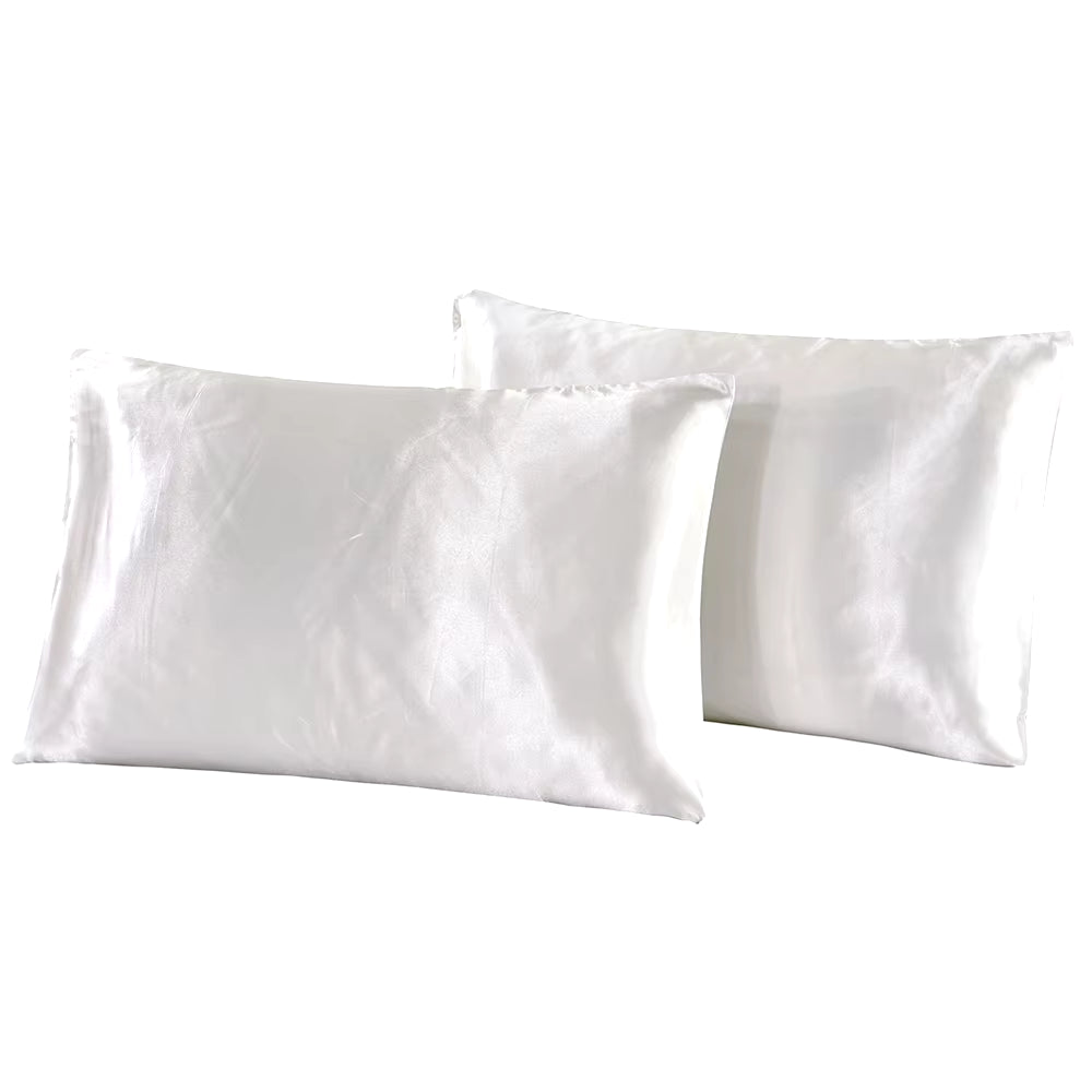 1Pc Queen Satin Silk Pillowcase Pillow Case Cover Home Bedding Smoothy Pillow Rectangle Bedding Pillow