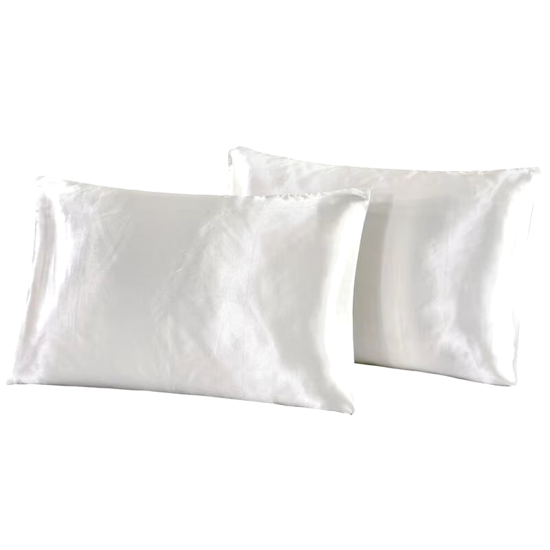 1Pc Queen Satin Silk Pillowcase Pillow Case Cover Home Bedding Smoothy Pillow Rectangle Bedding Pillow