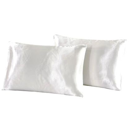 1Pc Queen Satin Silk Pillowcase Pillow Case Cover Home Bedding Smoothy Pillow Rectangle Bedding Pillow