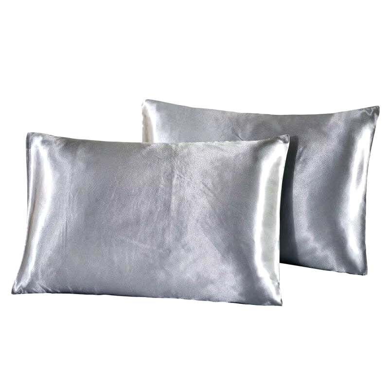 1Pc Queen Satin Silk Pillowcase Pillow Case Cover Home Bedding Smoothy Pillow Rectangle Bedding Pillow